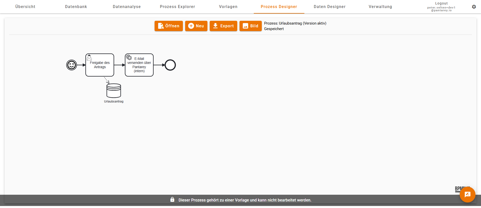 Prozess im Designer ansehen
